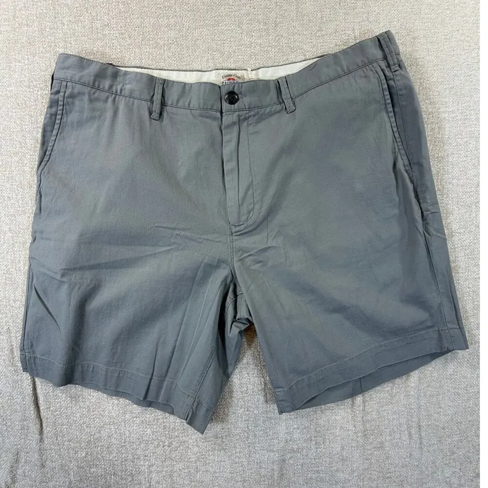NWT Faherty Mens Gray 38 Island Life 8 Inch Shorts Casual Stretch Travel Comfort
